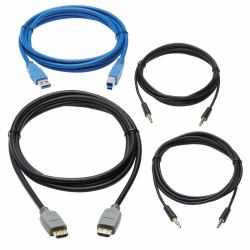 Tripp Lite P785-HKIT06 HDMI KVM Cable Kit for B005-HUA2-K and B005-HUA4 KVM, 4K HDMI, USB 3.2 Gen 1, 3.5 mm, 6 ft. [1.8 m] 