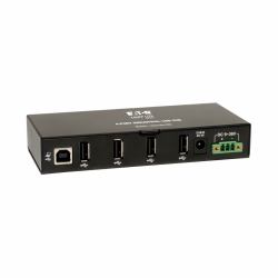 Tripp Lite U223-004-IND 4-Port Industrial-Grade USB 2.0 Hub - 15 kV ESD Immunity, Metal Housing, Mountable 