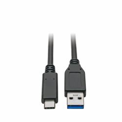 Tripp Lite U428-C03-G2 USB-C to USB-A Cable [M/M], USB 3.2 Gen 2 [10 Gbps], USB-IF Certified, Thunderbolt 3 Compatible, 3 ft. [0.91 m] 