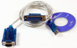 Microconnect USBADB25 serial cable Transparent 1.8 m USB Type-A DB-9 
