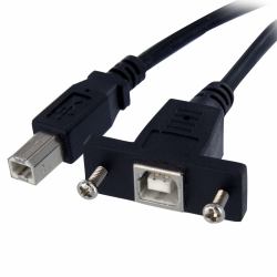 StarTech.com 1 ft Panel Mount USB Cable B to B - F/M 
