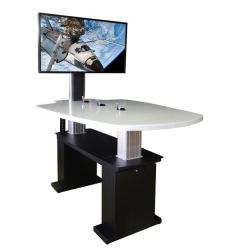 Unicol RHO1 computer desk Black, White 