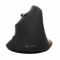 V7 MW400L Left Hand 2.4Ghz Vertical Ergonomic Mouse - Black - Wireless Connectivity - USB Interface 