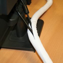 Value 19.08.3153 cable organizer Cable sock Desk White 1 pc[s] 