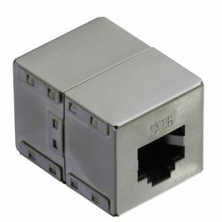 VALUE RJ-45 Modular Coupler, Cat.6, shielded, silver 