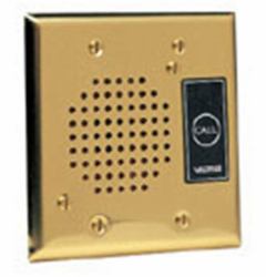 Valcom Doorplate Speaker w/LED Brass 
