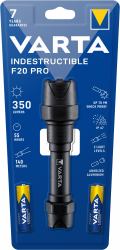 Varta Indestructible F20 Pro Black Hand flashlight LED 