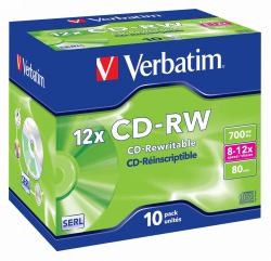 Verbatim CD-RW 12x 700 MB 10 pc[s] 