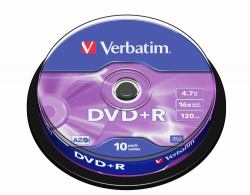 Verbatim DVD+R Matt Silver 4.7 GB 10 pc[s] 