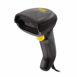 Wasp WDI9600 Handheld bar code reader 1D/2D LED Black, Yellow 