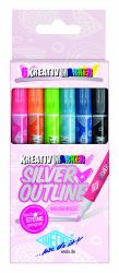 Wedo Silver Outline marker 6 pc[s] Orange 