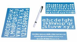 WEDO Buchstabenschablonen-Set blau-transparent