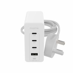 ZAGG mophie Accessories-Wall Adapter-USB-C-PD-HUB-120W-GAN-White-UK[3xUSBC + 1xUSBA] 