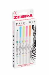 Zebra MILDLINER 5 Pack Fluorescent