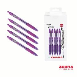 Zebra Z-Grip Smooth Retractable Ballpoint Pen Green Ink Box of 50