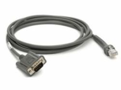 Zebra CBA-R08-S07ZBR serial cable Grey 2.1336 m RS232 DB9 