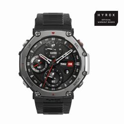 Amazfit T-Rex 3 3.81 cm [1.5"] AMOLED 48.5 mm Digital 480 x 480 pixels Touchscreen Black Wi-Fi GPS [satellite] 