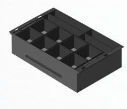 apg Solutions 20466PAC cash tray ABS synthetics Black 