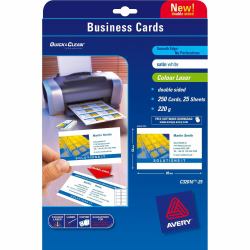 Avery Quick&Clean 85 x 54 mm [x25] business card 250 pc[s] 