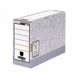 Bankers Box System 120 mm Folio Trans File Grey Pack of 10