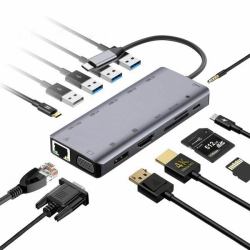 Cablenet 40-4113 laptop dock/port replicator Wired USB 3.2 Gen 2 [3.1 Gen 2] Type-C Silver 