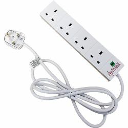 cablenet CNL 4W UK 13A SURGE PROTECT Wh 5M Lead