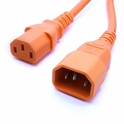 Cablenet 1m IEC C14 - IEC C13 Orange PVC 1.0mm Power Leads 