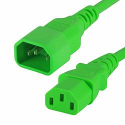 Cablenet 0.5m IEC C14 - IEC C13 Green PVC 0.75mm Power Leads 