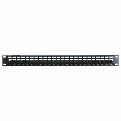 Cablenet 24 Port Cat6a 1u Unloaded Keystone Patch Panel 