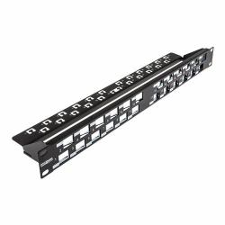 Cablenet 24 Port Cat6a 1u Unloaded Keystone [Angled Jacks] Patch Panel 