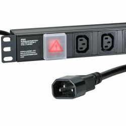 Cablenet 12 Way IEC - C13 Vertical 1u PDU with IEC - C14 3m Feed 