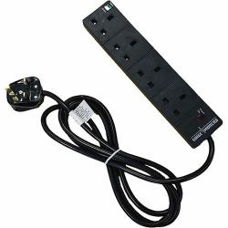 cablenet CNL 4W UK 13A SURGE PROTECT Bk 5M Lead