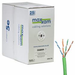 Cablenet Cat5e Green U/UTP LSOH 24AWG Solid CPR Dca Cable 305m Reelex Box 