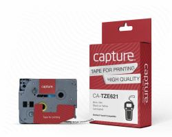 Capture CA-TZE621 label-making tape Black on yellow 
