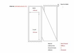 Capture SHIPLABEL105X251-FF2 printer label White 