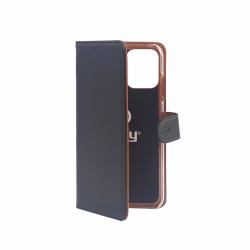 Celly Wally mobile phone case 15.5 cm [6.1"] Folio Black, Brown 