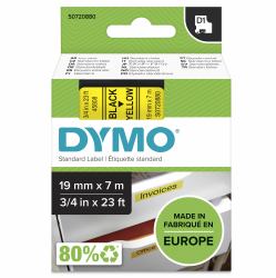 DYMO Authentic D1 Labels | Black Print on Yellow Tape | 19 mm x 7 m | Self-Adhesive Labels for La...