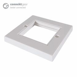 Computer Gear Single Faceplate for RJ45 Modules - 2 Module version 85 x 85mm - White