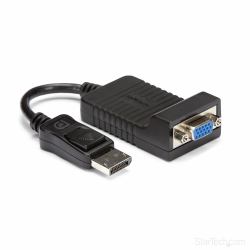 StarTech.com DisplayPort to VGA Adapter - Active DP to VGA Converter - 1080p Video - Durable - DP/DP++ Source to VGA Monitor Cable Adapter Dongle - DP 1.2 to VGA - Latching DP Connector 