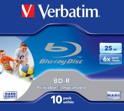 Verbatim BD-R SL 25GB 6x Printable 10 Pack Jewel Case 10 pc[s] 
