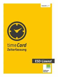 Reiner SCT timeCard time recording annual license, 50 employees, ESD, 1 year Commercial 1 license...