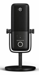 Elgato Wave 3 Black Table microphone (Wave 3 Black Table microphone - Wave 3, Table microphone, 70 - - 20000 Hz, 24 bit, 96 kHz, Wired, USB)