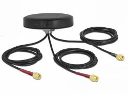 DeLOCK LTE MIMO Dual Band WLAN 802.11 ac/ax/a/h/b/g/n Antenna 3 x SMA maschio RG-174 1 m montaggi...