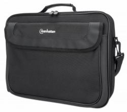 Manhattan Cambridge Laptop Bag 15.6", Clamshell Design, Black, LOW COST, Accessories Pocket, Docu...