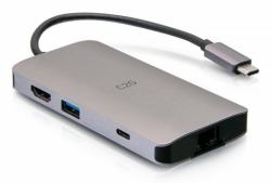 C2G USB-C 8-in-1 Mini Dock with HDMI, 2x USB-A, Ethernet, SD Card Reader, and USB-C Power Deliver...
