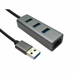 Cables Direct USB3-ETHGIGHUB laptop-dockingstation & portreplikator USB 3.2 Gen 1 [3.1 Gen 1] Typ...