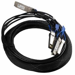 mikrotik XQ+BC0003-XS+ InfiniBand/fibre optic cable 3 m QSFP28 4x SFP28 Black, Chrome 