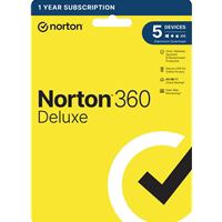 Norton 360 Deluxe 2022, Antivirus Software for 5 Devices, 1-year Subscription, Includes Secure VP...