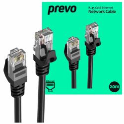 prevo CAT6-BLK-20M Netzwerkkabel Schwarz 