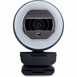 TERRA Webcam Halo mit LED-Lichtkranz [C1868pro] und Privatschieber Full-HD, Auto Focus, Stereo Mi...